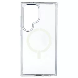 Funda Transparente Logo Compatible con Magsafe para Samsung Galaxy S24 Ultra