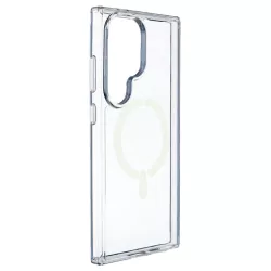 Funda Transparente Logo Compatible con Magsafe para Samsung Galaxy S24 Ultra