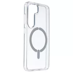 Funda Transparente Logo Compatible con Magsafe para Samsung Galaxy S23