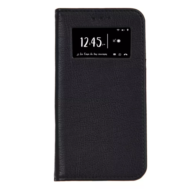 Funda Libro Multifuncional Negra para iPhone 6