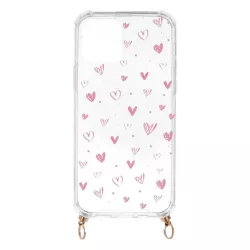 Funda Silicona Colgante Corazones para iPhone 12