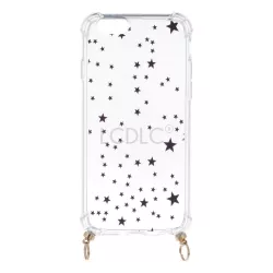 Funda Silicona Colgante Estrellas Negras para iPhone 7