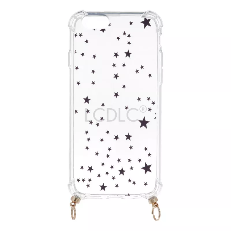 Funda Silicona Colgante Estrellas Negras para iPhone 7