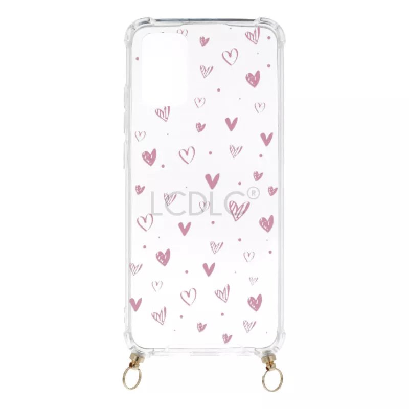 Funda Silicona Colgante Corazones para Samsung Galaxy A20s