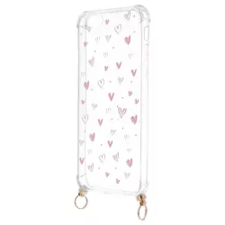 Funda Silicona Colgante Corazones para iPhone 6