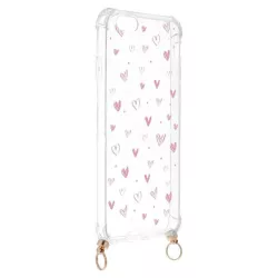 Funda Silicona Colgante Corazones para iPhone 5S