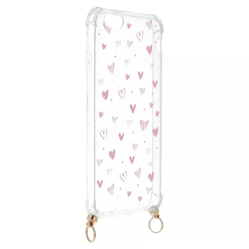 Funda Silicona Colgante Corazones para iPhone 5S