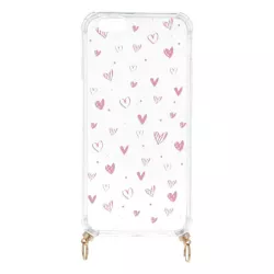 Funda Silicona Colgante Corazones para iPhone 5S