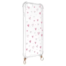 Funda Silicona Colgante Corazones para iPhone 6 Plus