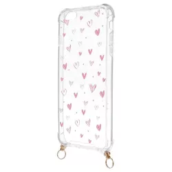 Funda Silicona Colgante Corazones para iPhone 6 Plus