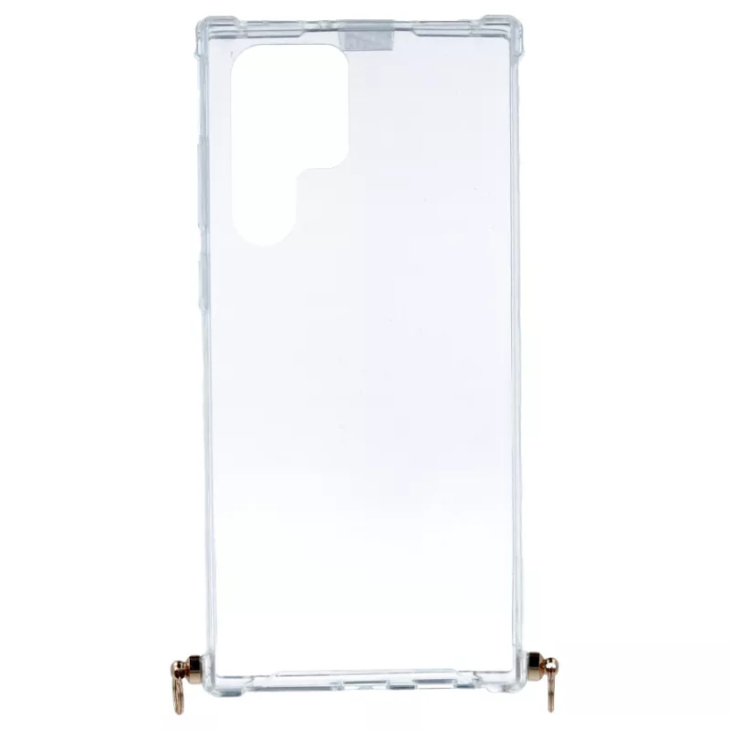 Funda Silicona Colgante Transparente para Samsung Galaxy S22 Ultra