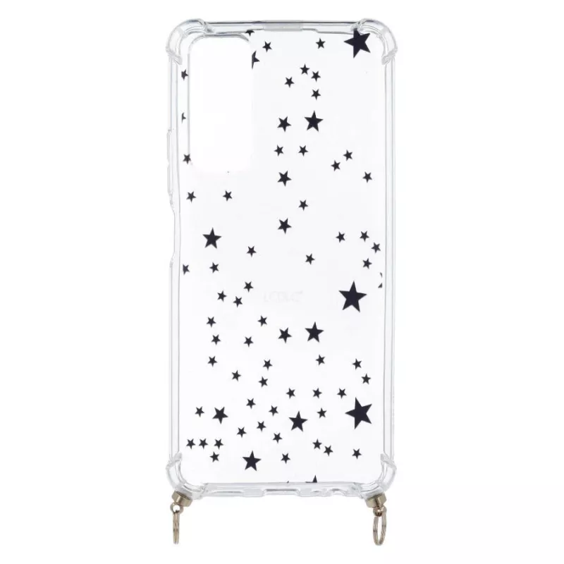 Funda Silicona Colgante Estrellas negras para Huawei P Smart 2021