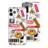 Funda Dibujo - Stickers Warning