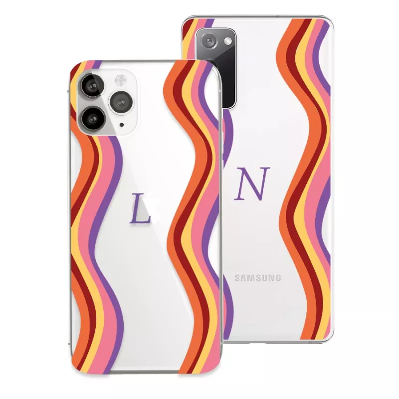 Funda dibujo - Líneas Colores Personalizable