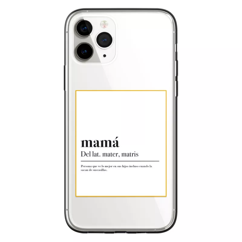 Funda Día De La Madre Personalizada - Definición De Mamá Borde Dorado