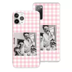 Funda Día De La Madre Personalizada - Cuadros Vichy Rosas