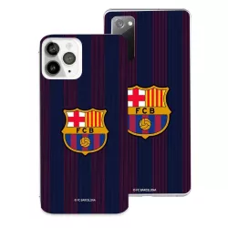 Funda Oficial Barcelona - Fondo Oscuro Rayas