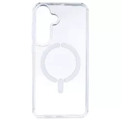 Funda Transparente Logo Compatible con Magsafe para Samsung Galaxy S25