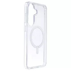 Funda Transparente Logo Compatible con Magsafe para Samsung Galaxy S25