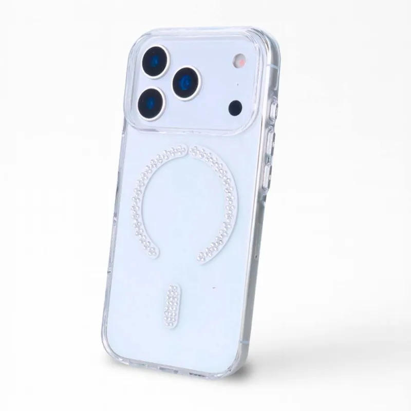 Funda Antiyellow Compatible con MagSafe con Brillantes para iPhone 17 Pro Max Funda Antiyellow Compatible con MagSafe con Brillantes para iPhone 17 Pro Max