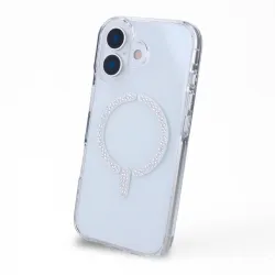 Funda Antiyellow Compatible con MagSafe con Brillantes para iPhone 17