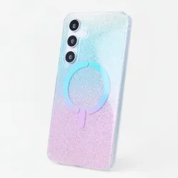 Funda Ring Glitter Compatible con Magsafe para Samsung Galaxy S24 Plus