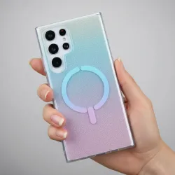 Funda Ring Glitter Compatible con Magsafe para Samsung Galaxy S25 Ultra