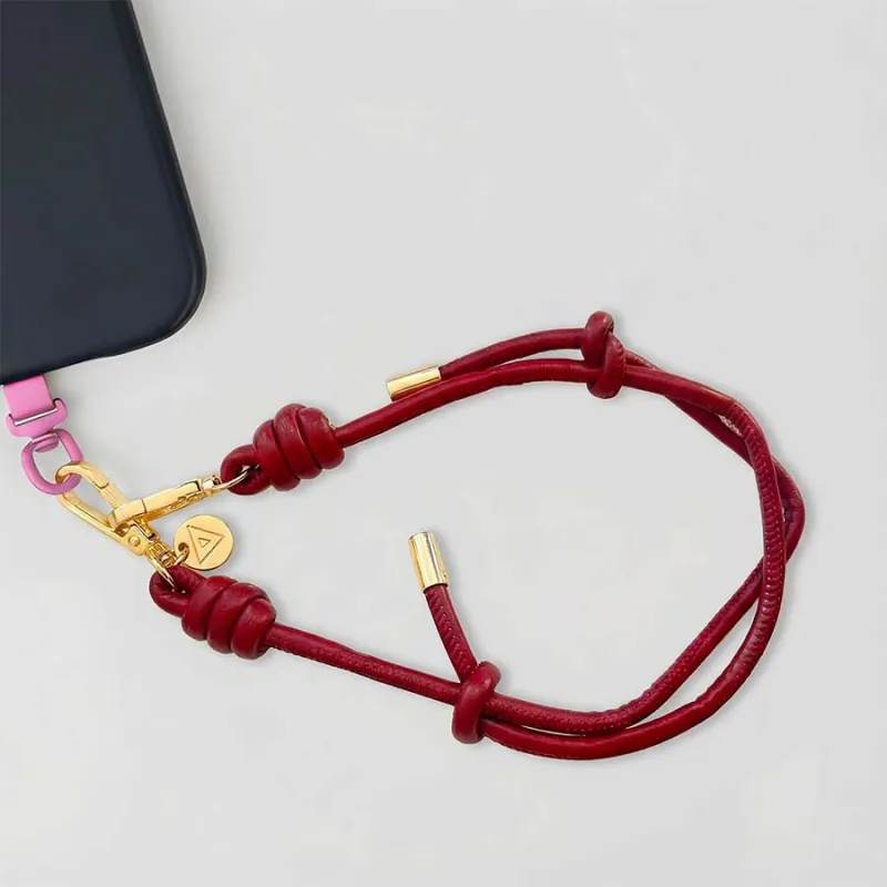 Pulsera Cuero Nudos para Móvil