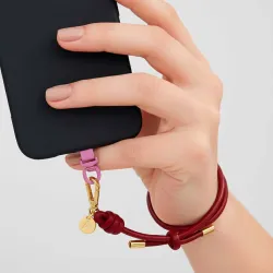 Pulsera Cuero Nudos para Móvil