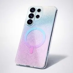 Funda Ring Glitter Compatible con Magsafe para Samsung Galaxy S26 Ultra