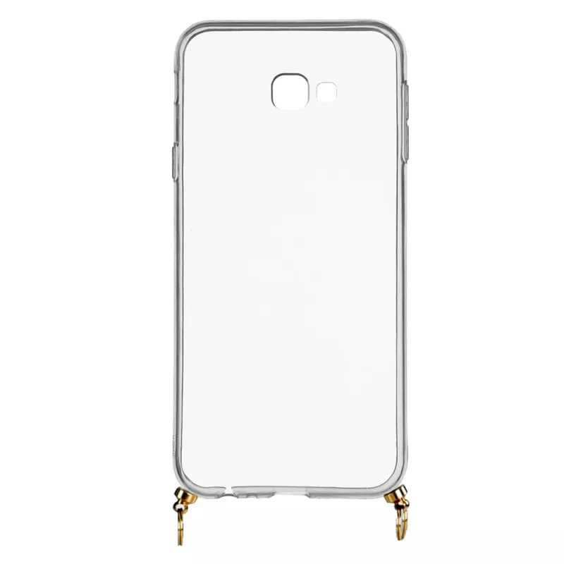 Funda Silicona Colgante Transparente para Samsung Galaxy J4 Plus