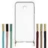 Funda Silicona Colgante Transparente para Samsung Galaxy J4 Plus