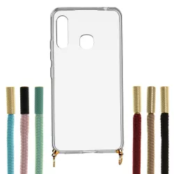 Funda Silicona Colgante Transparente para Samsung Galaxy A70e