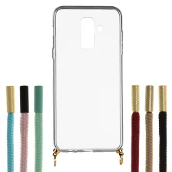 Funda Silicona Colgante Transparente para Samsung Galaxy A6 Plus