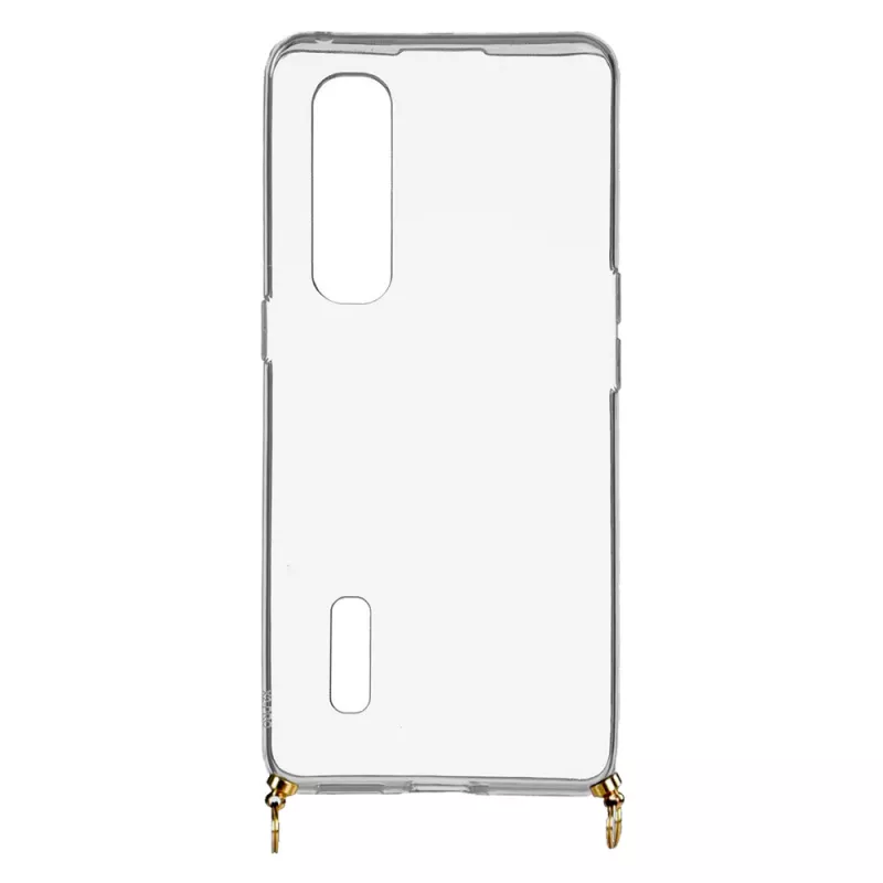 Funda Silicona Colgante Transparente para Oppo Find X2 Pro