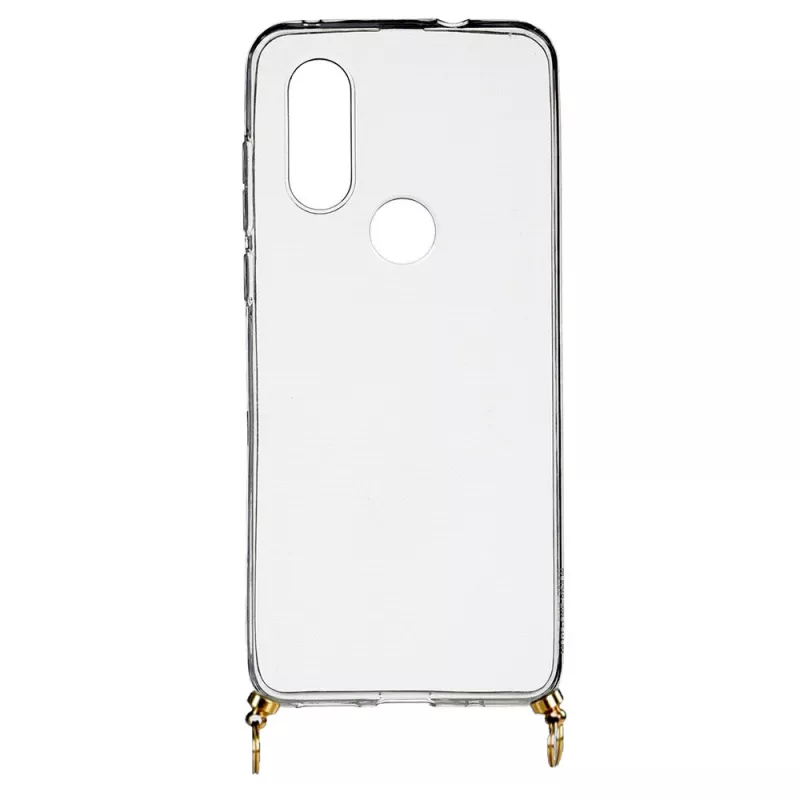 Funda Silicona Colgante Transparente para Motorola One Vision