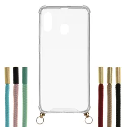 Funda Silicona Colgante Transparente para Samsung Galaxy A30