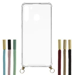 Funda Silicona Colgante Transparente para Samsung Galaxy A21