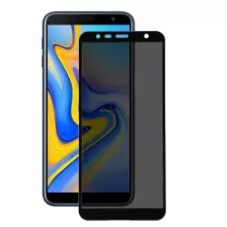 Cristal Templado Completo Antiespía Negro para Samsung Galaxy J6 Plus