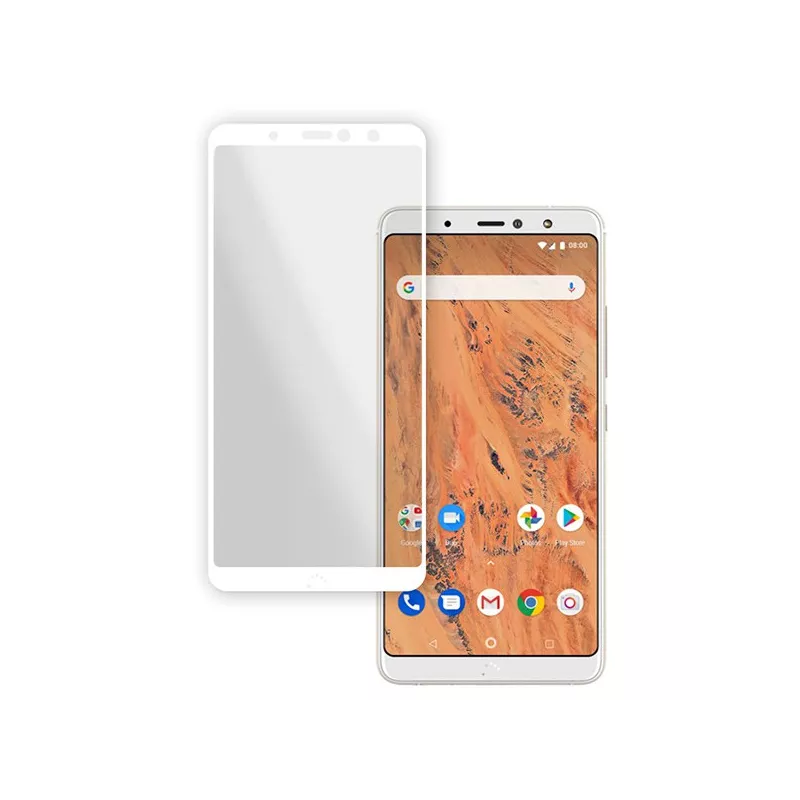 Cristal Templado Completo Blanco para Bq Aquaris X2